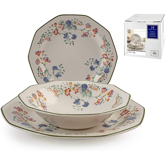 Churchill Servizio Tavola 18 Pezzi Emily in Earthenware Decorato