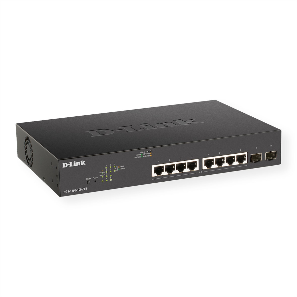 D-Link DGS-1100-10MPV2 10-Port PoE+ Gigabit Smart Switch 130W