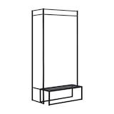 thumbnail of Portant vêtements métal noir 80x165cm