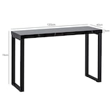 thumbnail of Konsolentisch Marmor-Optik Schwarz Hochglanz 120x40x76 cm Design Anrichte Flur, Ablagetisch Schmal, Flurtisch mit Metallbeine, Dielentisch Lang Hoch,