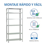 thumbnail of SimonRack Metallregal mit Schrauben 2000x900x400 mm, 6 Böden, 100 kg Biegepunkt, Weiss - Comfort