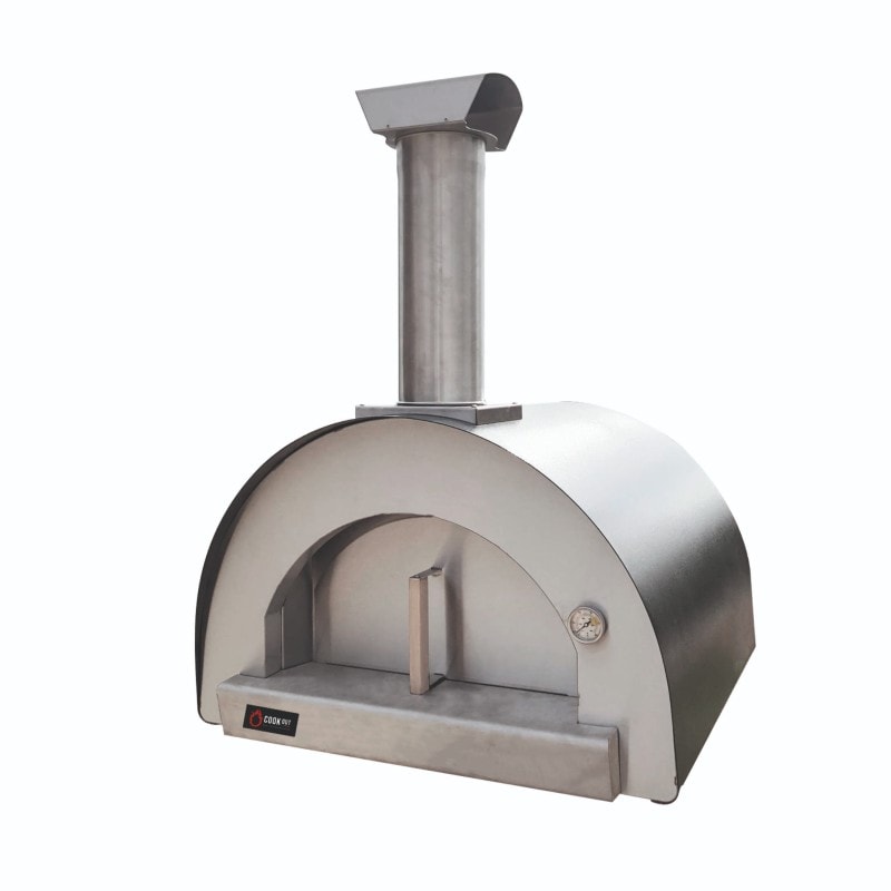 Horno de pizza semiprofesional de leña marca Cookout Portugal modelo PREMIUM 60 color gris
