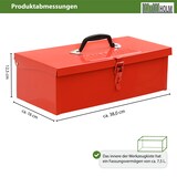 thumbnail of Werkzeugkiste 38 x 16 x 12,5 cm ca. 7,5 L verschließbares Fach klappbarer Tragegriff rot