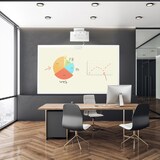 thumbnail of Lavagna bianca cancellabile a secco per ufficio, 145x100 cm