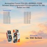 thumbnail of Kompatibel Canon PGI-525, 4529B001 PGBK Schwarz Black pigmentiert Druckerpatrone für 550 Seiten von D&C