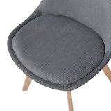 thumbnail of Helloshop26 - Set aus 2 modernen Esszimmer-/Wohnzimmer-/Küchenstühlen aus grauem Cord 03_0009614
