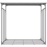 thumbnail of DELUKE® Kaminholzregal aussen mit Abdeckung HEOD Brennholzregal aussen Kaminholzunterstand Kaminholzständer, 70x165x165, Aluminium, Mit Plane