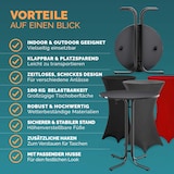 thumbnail of CASARIA® Stehtisch klappbar mit Husse 80cm Rund Bistrotisch grau