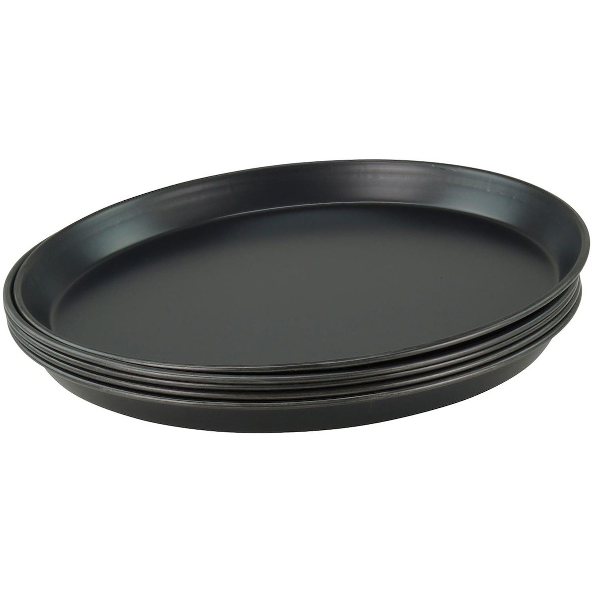 5 Stück Pizzablech rund aus Blaublech Ø 32 cm schwere Profiqualität