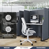 thumbnail of Akustik-Trennwand mit Schalldämmung SADIE 145x240x1,8cm Anthrazit Stellwand Büro Raumteiler Office-Akustikwand Sichtschutz freistehend