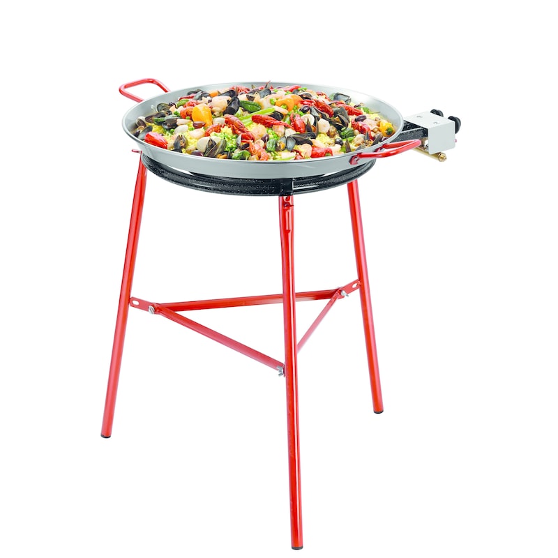 Poêle à frire antiadhésive avec deux poignées Poêle à paella en acier émaillé Po