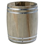 thumbnail of APS Country Style Besteckständer/ Besteckbehälter, Holz, Ø 11,5 cm, H: 14 cm, Braun, Fassringe aus Edelstahl