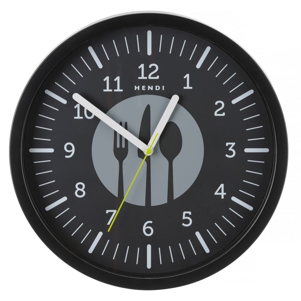 HENDI Wanduhr, designed by Robert Bronwasser, Schwarz, ⌀356x(H)45mm