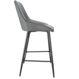 thumbnail of tectake Taburete alto SIERA con respaldo - Juego de 2 Tejido gris/negro