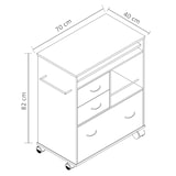 thumbnail of VCM Küchenmöbel Servierwagen Kicha Weiß H. 86 x B. 70 x T. 40 cm