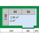 thumbnail of KBS Tiefkühlzelle 2740x1540x2380 mm Bodenunterbelüftungsplatten Stahlblech weiß