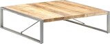thumbnail of vidaXL Couchtisch 140x140x40 cm : Material - Raues Mangoholz V2