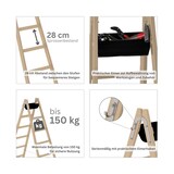 thumbnail of PROREGAL Sprossen-Stehleiter Holz 2x4 Sprossen
