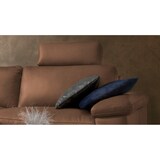 thumbnail of KAWOLA Sofa LOLA Ecksofa Leder braun mit motorischer Relaxfunktion Recamiere links