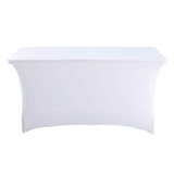 thumbnail of Housse élastique STRETCH blanc pour table pliante HPDE 180x75x74cm - Oviala