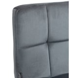 thumbnail of Set van 2 barkrukken Peru fluweel donkergrijs/zwart