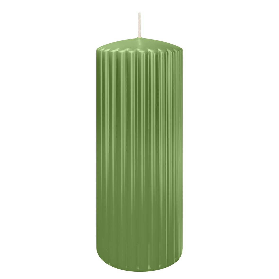 Rillen Kerzen Aloe Vera 200 x Ø 80 mm, 4 Stück