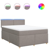 thumbnail of vidaXL Boxspringbett mit Matratze Taupe 140x190 cm Stoff