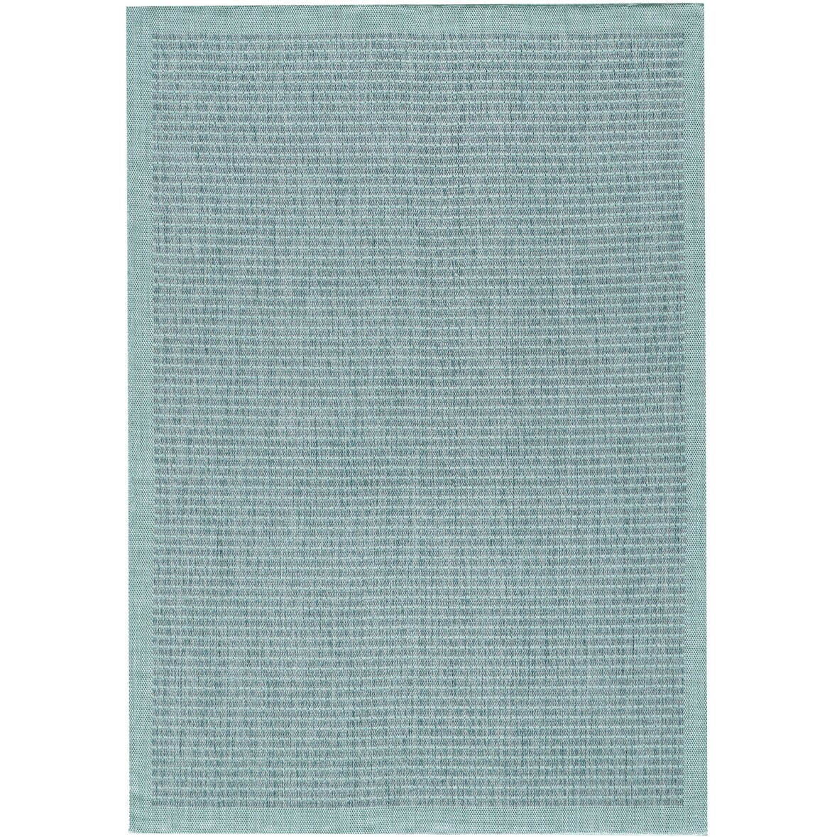 Teppich Outdoor Einfarbig Wetterfest Waschbar Strapazierfähig Balkon Terrasse Küche OEKO-TEX Blau 60x100 cm – ORIANA von Kadima Design