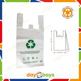 thumbnail of DayBays 1400 Stk. Hemdchentragetaschen 50 my 25+12x45 cm HDPE weiß geblockt, reissfest