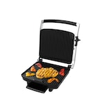 thumbnail of Tarrington House Grill de contacto CG2221, aluminio/plástico, 14.2 x 34.4 x 37.3 cm, 2 posiciones de asado, 1850-2200 W, plata/negro