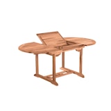 thumbnail of Möbilia Gartentisch rund 120 cm | ausziehbar auf 170 cm | mit Schirmaussparung | B 120 x T 120 x H 75 cm | natur | 11020016 | Serie GARTEN