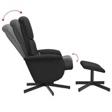 thumbnail of vidaXL Massagesessel mit Fußhocker Schwarz Stoff