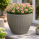thumbnail of WellHome - Blumentopf aus rotationsgeformtem Kunststoff 11L Ø30x25cm in farbe Mokka - Latia Round