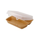 thumbnail of greenbox - Mehrweg-Menü-Behälter "Häppy Box" 24,5 x 20 x 4,5 cm, 3 Kammern, HP4/3, Karamell / braun, 15 St.