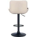 thumbnail of Banco de bar em couro sintético Vonore creme/preto