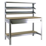 thumbnail of PROREGAL Établi BUFFALO avec étagère frontale et tiroir | HxLxP 84x90x61cm | Capacité de charge 400kg | Galvanisé