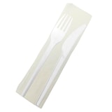 thumbnail of 250x Bestecksets Mehrweg Messer Gabel Serviette weiß