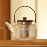 thumbnail of Ogo Living - Théière mugi 900ml verre transparent avec anse et couvercle bois acacia