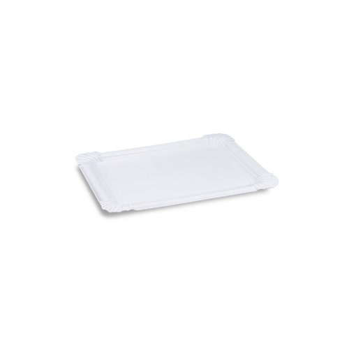 1000 Pappteller Snackteller Imbissteller eckig 16,5 x 20 cm Weiß – Frischfaser