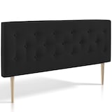 thumbnail of Cabecero tapizado Oslo 140x100 cm, capitone en Tela Antracita, 8 cm de profundidad