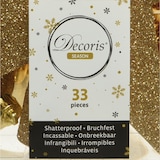 thumbnail of Decoris 023370 Kugeln bruchfest glanz, matt, Glitter mix Transbox a 33