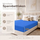 thumbnail of Microfaser Marke Spannbettlaken  120 x 200 cm + 30 cm Royalblau