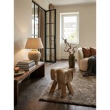 thumbnail of Ziegenfell-Sitzhocker, Moderner Landhausstil, Haarleder - Komfortabel & Stilvoll. Braun, Material: Tierfell, 40x30x47 cm | Kadima Design