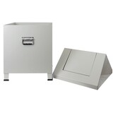 thumbnail of PROREGAL Sicherheits-Putzwollkasten mit selbstschließendem Schwingdeckel | HxBxT 68x40x40cm | Lichtgrau