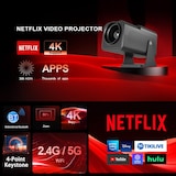 thumbnail of Mini Videoprojecteur 4K Android 12 WiFi Bluetooth HD Portable 200 Pouces YONIS