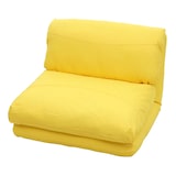 thumbnail of Poltrona HWC-E68, sofá-cama, poltrona funcional, poltrona dobrável, reclinável, tecido/têxtil ~ amarelo