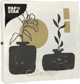 thumbnail of 200 Stück Servietten, 3-lagig 1/4-Falz 33 x 33 cm gold  Modern Vases