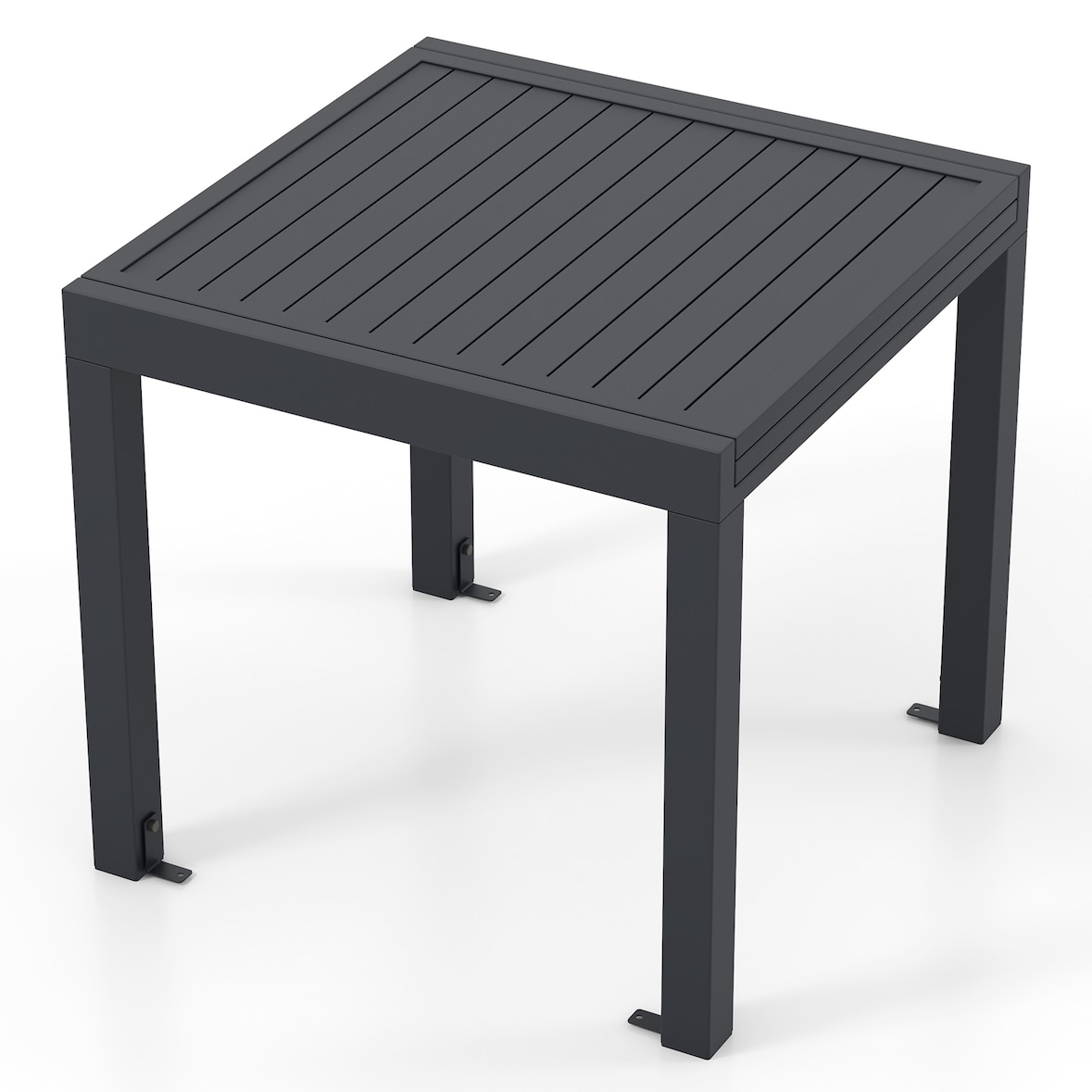 COSTWAY Tavolo da giardino allungabile in alluminio, 80/160 x 80 cm, tavolo da pranzo, resistente alle intemperie