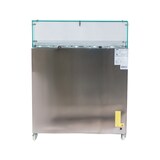 thumbnail of Romux® Table a Pizza Réfrigérée 2 Portes 90x70 cm pour 5 Bacs GN 1/6 Plan de Travail en Marbre et Cloche en Verre | Préparation Pizzas et Salades