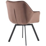 thumbnail of Lot de 2 chaises de salle à manger Jordi velours Marron